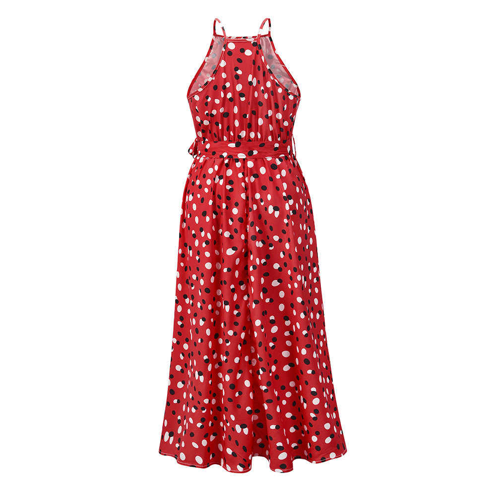 Women s Polka Dot Printed Sling Dress nihaostyles clothing wholesale NSHYG72271