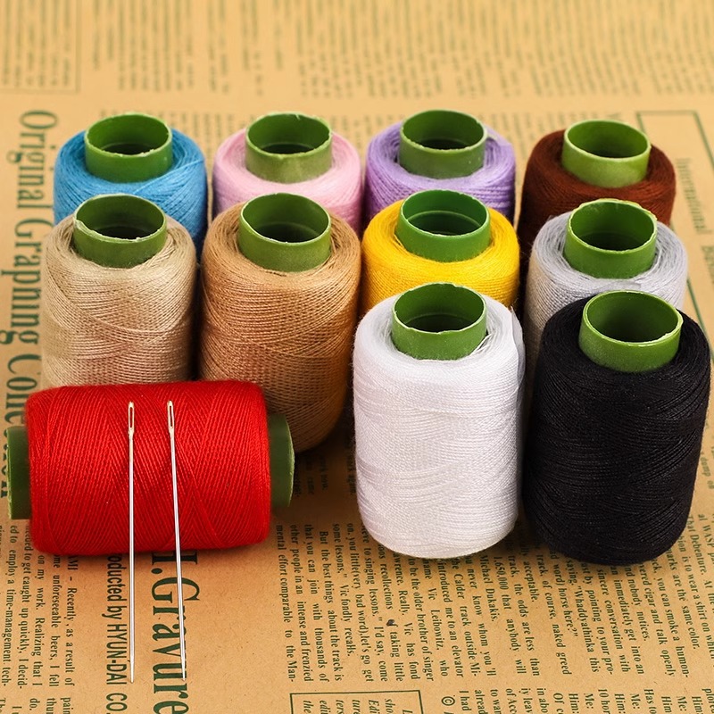 302 hilo de coser casero mano hilo de coser pequeño rollo de hilo de máquina de coser colorido grupo de hilo de coser ropa de costura de mano