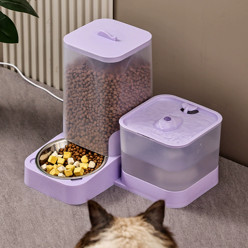 Автоматическая кормушка для домашних животных, машина «все в одном» для питьевой воды и кормления, автоматическая циркуляционная миска для кошек и собак большой емкости «два в одном»
