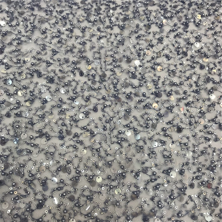 Nail sequins, silver shiny cloth, classic dress, new collection, with embroidery, factory direct supply