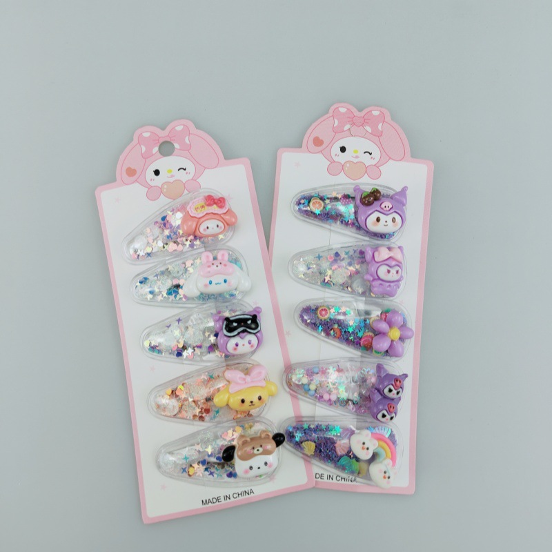 Niños Sanliogou flujo clips sofá niñas Kulomi no lastimar el cabello frangeas rotas clips de cabello niñas dulces