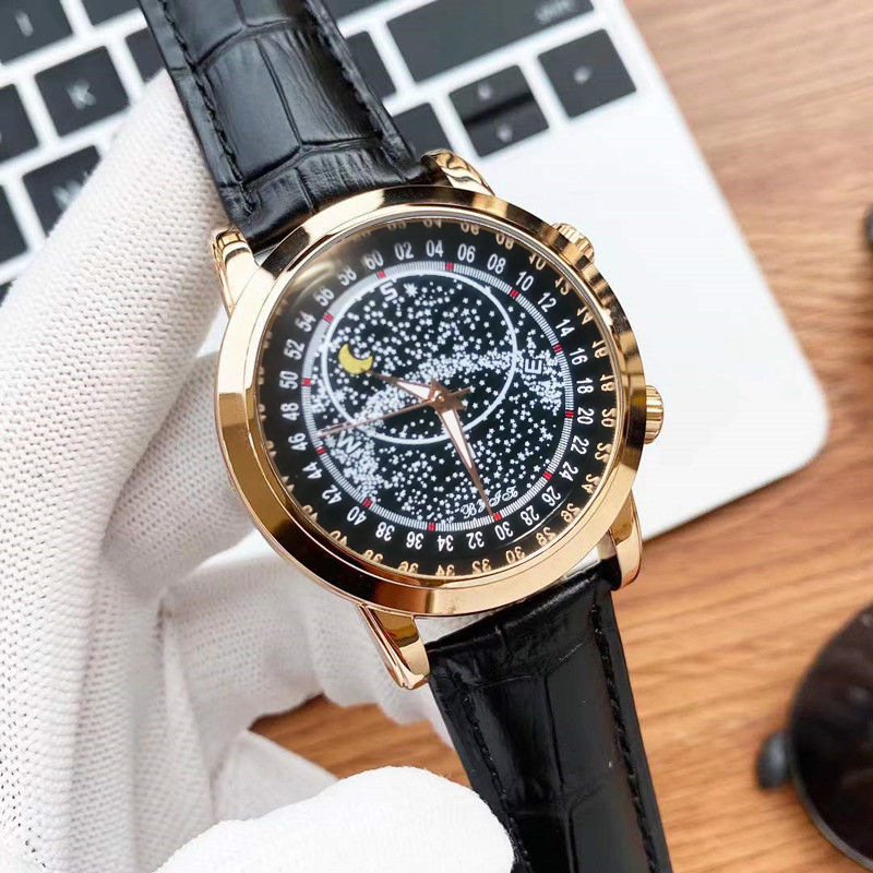 120g Weight Ordinary Glass Mirror Material Simple Style Round Buckle Quartz Men's Watches