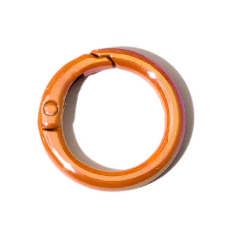 Color hebilla de resorte anillo de chapado uv anillo de división anillo de resorte llavero accesorios de bricolaje anillo de conexión de aleación