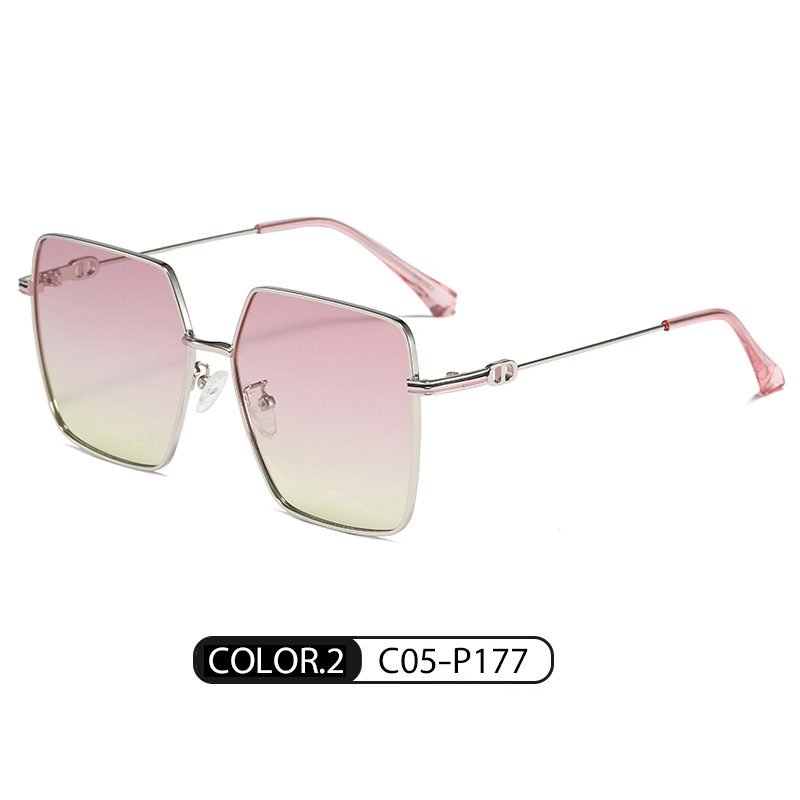 Nuevas gafas de sol de moda de las mujeres de gran marco gafas de sol lisas LS318 transmisión en vivo recomendar protección UV gafas de sol polarizadas