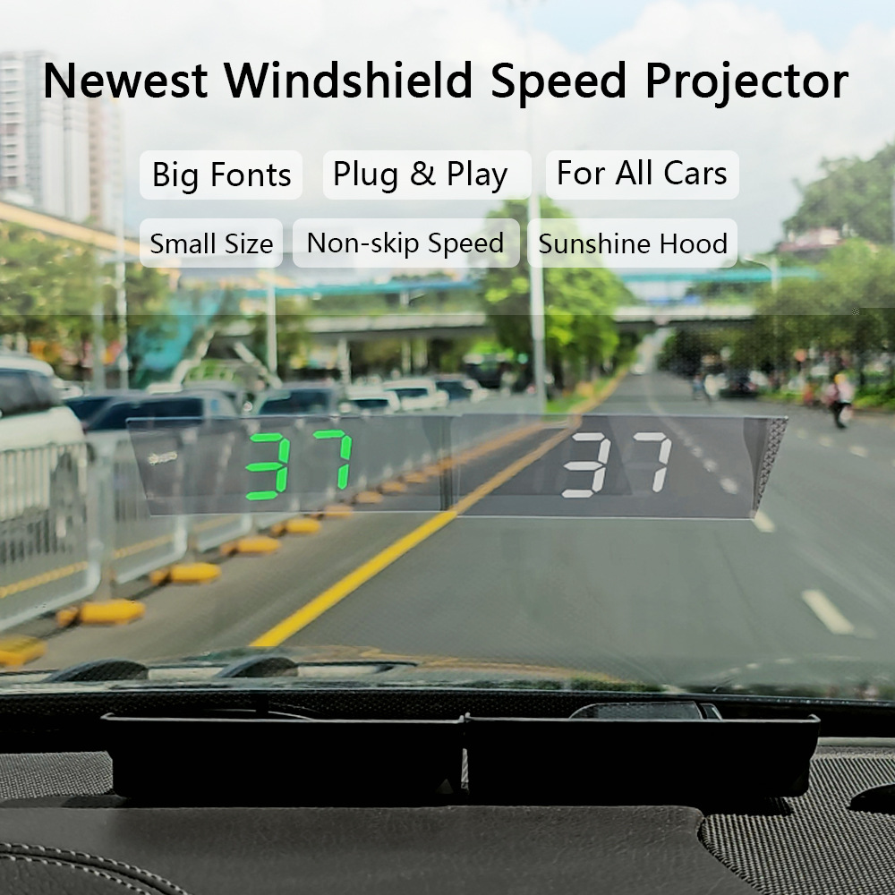 2026 New HUD Head-Up Display GPS Speedometer Speed Display Meter KMH/MPH Cross-Border Bestseller W1