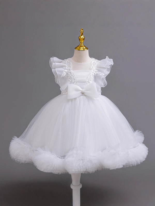 新款儿童网纱礼服蓬蓬公主裙中大童装连衣裙女童周岁服装跨境专供|undefined