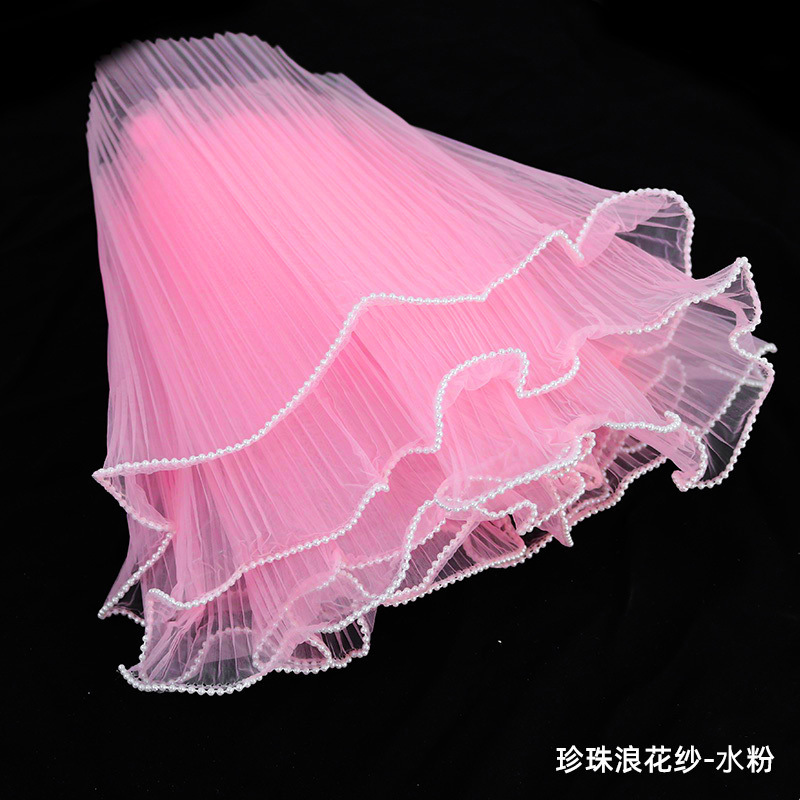 Flower Shadow estilo coreano Pearl spray hilo de malla de embalaje de flores malla hilo plisado material de envoltura de flores suministros de la tienda de flores