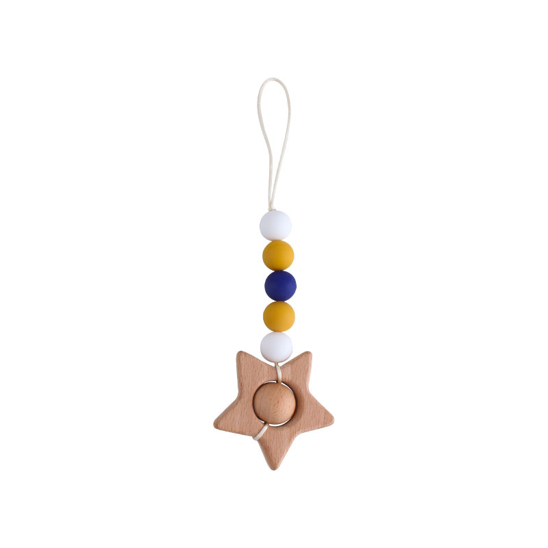 Creativo DIY nuevo Haya estrella de cinco puntas juguete colgante contraste color silicona estrella llavero colgante bolsa colgante
