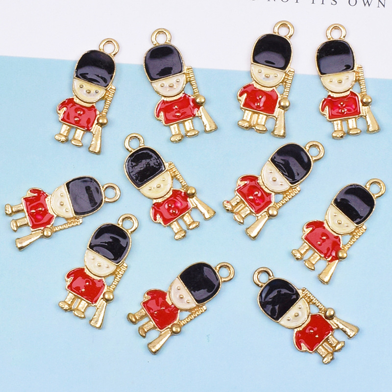 10 Pcs/package Simple Style Soldier Alloy Enamel Jewelry Accessories display picture 4