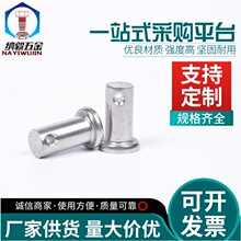 现货304不锈钢带孔销轴M12-M14销钉 定位销 GB882 平头带孔圆柱销
