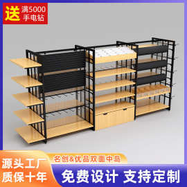 整店精品店文具店商场货架便利店双面多层中岛饰品展示架商用