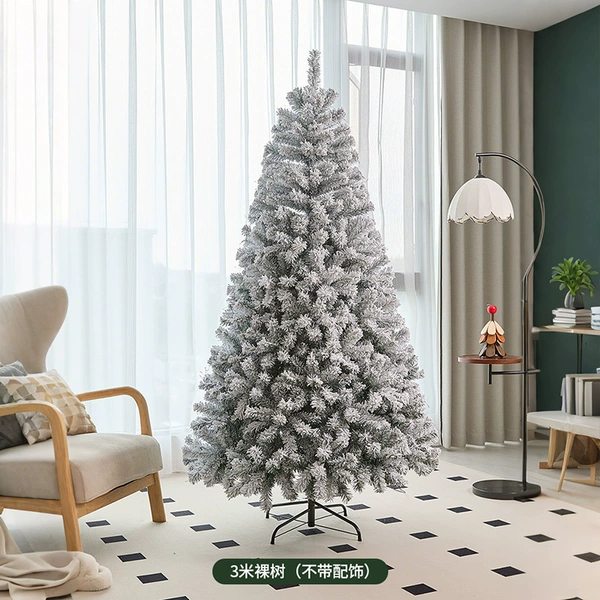3 meters flocked Christmas tree-[bare tree]