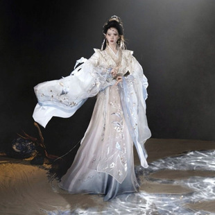 Hanfu Female Wei Jin Feng Heavy Industry Embroidery Jin Super Immortal New Fairy Female Wind Spring and Summer suit Only Skirt Other
