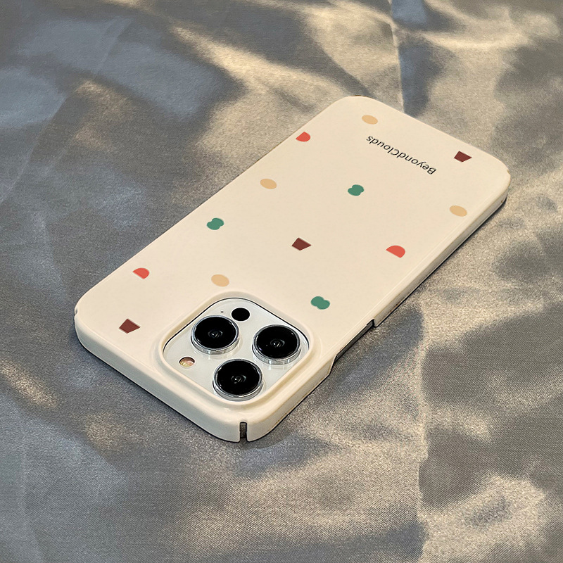 Passend für 14 Telefon 12 Filmhülle, iPhone 13 plus minimalistisches Tupfenmuster_voghion.com