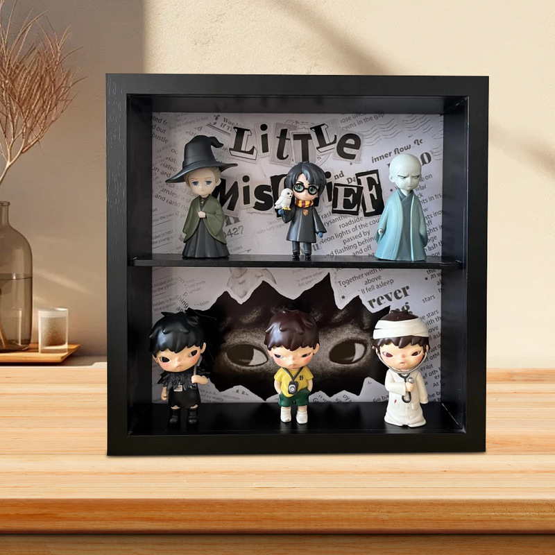 Blind Box Storage Display Frame, Transparent, Dust-Proof, Large Capacity, Multi-Layer Partitions, Display Frame for Bubble Mart Figures, Photo Frame