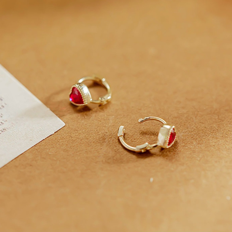 Daily Occasion 925 Sterling Silver Material 925 Sterling Silver Heart Shape Earrings 925 Sterling Silver Rings