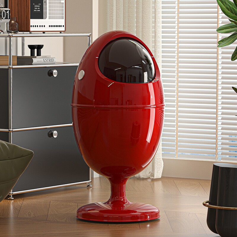 High-Looking Dinosaur Egg Trash Can, Living Room, Bend-Free Trash Can, Tall Bathroom Wastebasket, Kidsren's Storage Rack