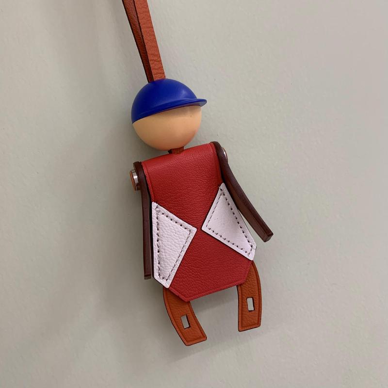 ミニマリストスタイル H ホーム競馬騎士ペンダントカーペンダントシンプルなミニレザータグキーバッグ多用途ペンダントバッグ|undefined