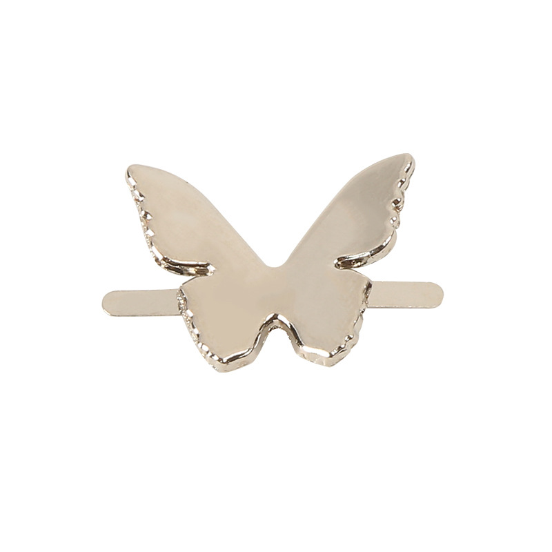 Hardware Shoe Buckle Accessories, Smooth Butterfly Buckle, Decorative Metal Buckle for Loafers, Flip-Flops, Sandals, Shoe Accessories Buckle