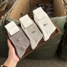 高档手工对目男士中筒袜吸汗防臭运动袜秋冬可爱韩系女袜子批发