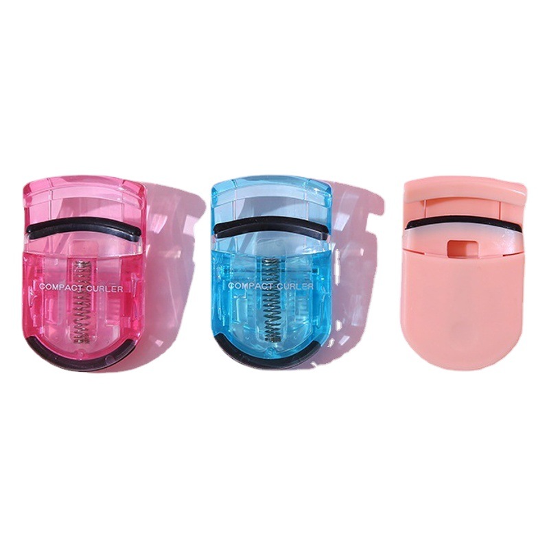 Portátil mini rizador de pestañas curling de larga duración que forma rizador de pestañas de plástico para principiantes rizador de pestañas dispositivo auxiliar al por mayor