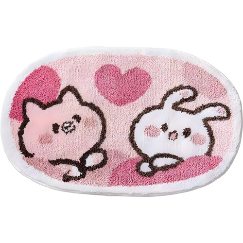 Cartoon Cute Bathroom Water Absorbent Mat at Bathroom Entrance Anti-Slip Foot Pad Quick-Drying Household Stain-Resistant Plush ICSE