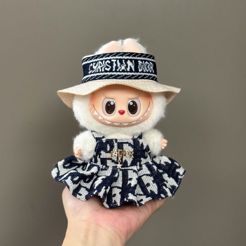 仅衣服适用于拉布布娃衣一二三代搪胶玩偶挂件公仔可穿圣诞娃衣套|undefined