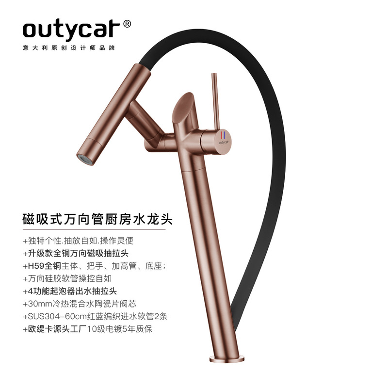 Cross-border magnetic universal pipe kitchen faucet all copper sink sink sink sink kitchen faucet wholesale