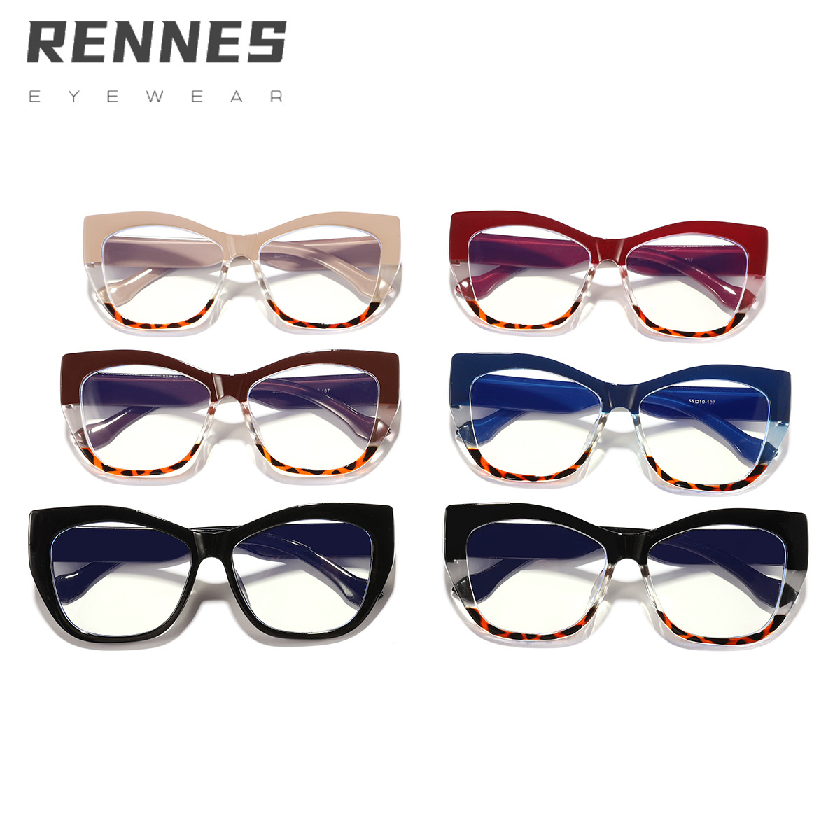 Nuevas gafas anti-luz azul con costuras retro transfronterizas para ojos de gato