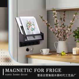 实木简约家居壁挂式玄关置物装饰挂架收纳架信件挂架实木置物架