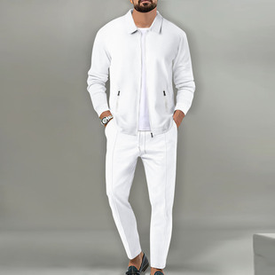 Cross-border New 2025 Autumn Sports suit Men's Casual Cardigan Zipper Men's Casual Sports suit Jacket