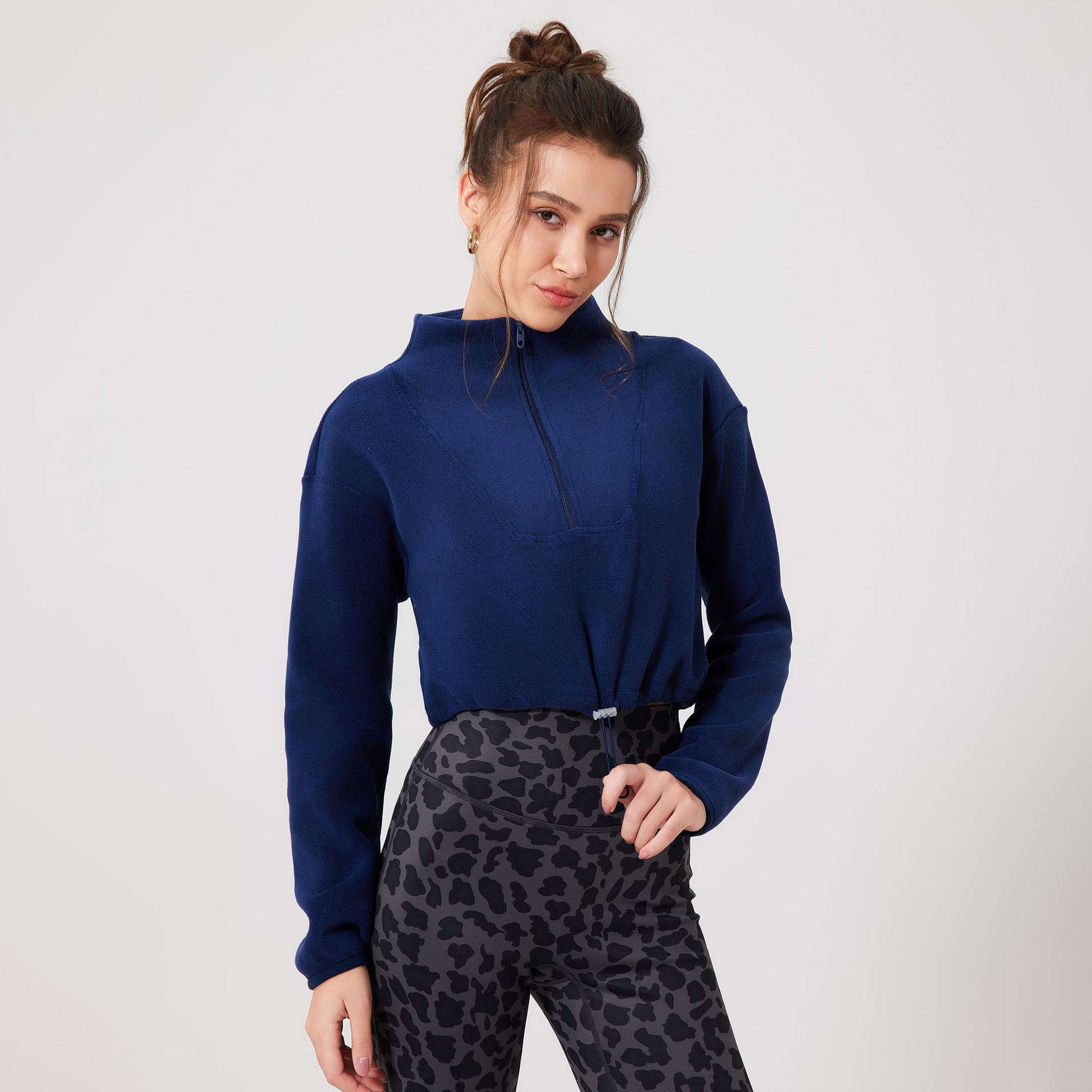 ​​Women's Winter Fitness Jacket - Fleece-Lined Running & Yoga Long Sleeve Top - Breathable, Warm & Stylish For Outdoor Workouts​​_ecoleips.com