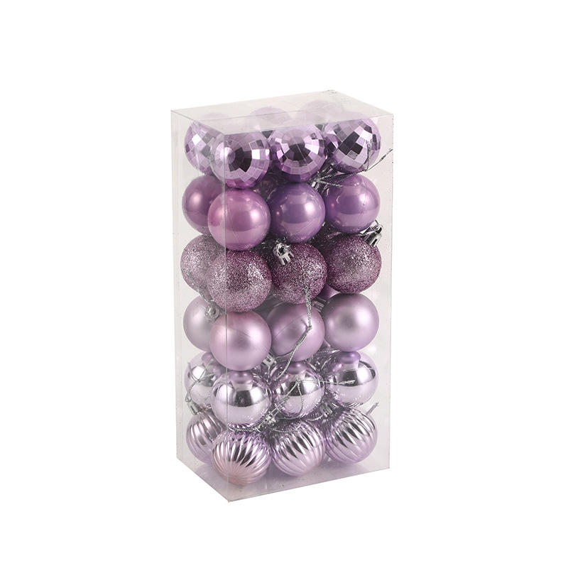 Bola de Navidad traje redondo barril caja cuadrada pintada 3cm4cm6cm decoración navideña bola colgante de Navidad bola decoración Navidad