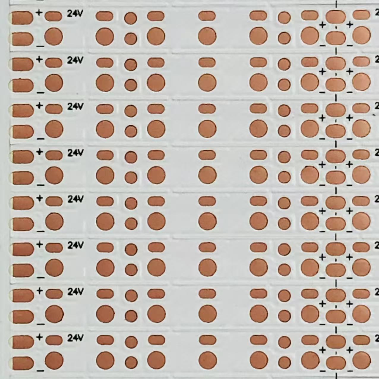 FPC软灯条板2835 24V 180D/M 60R/M 6D2R 0805电阻 500*5MM*49PCS
