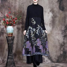 2024冬季新款重工刺绣针织连衣裙（肩42、胸围122、裙长114）