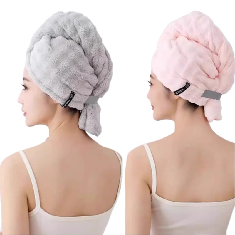 ドライヘアキャップ、超吸水性、速乾性、ワンピースシャンプーとヘアタオル、女性用大人用ブローフリーヘアキャップ、増毛シャワーキャップ|undefined