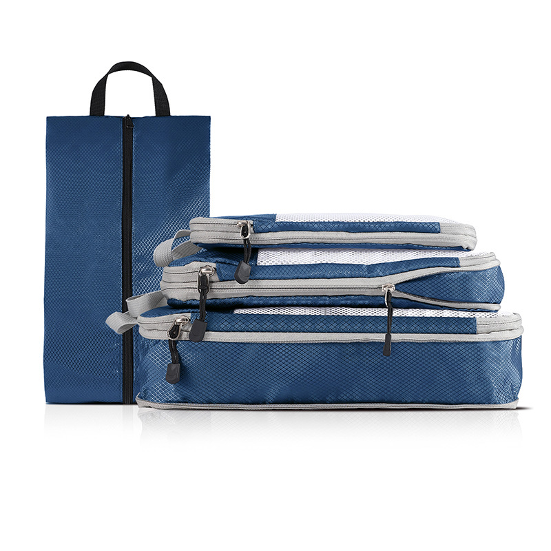 Viaje plegable bolsa de almacenamiento traje de malla visual equipaje trolley caso organizador bolsa