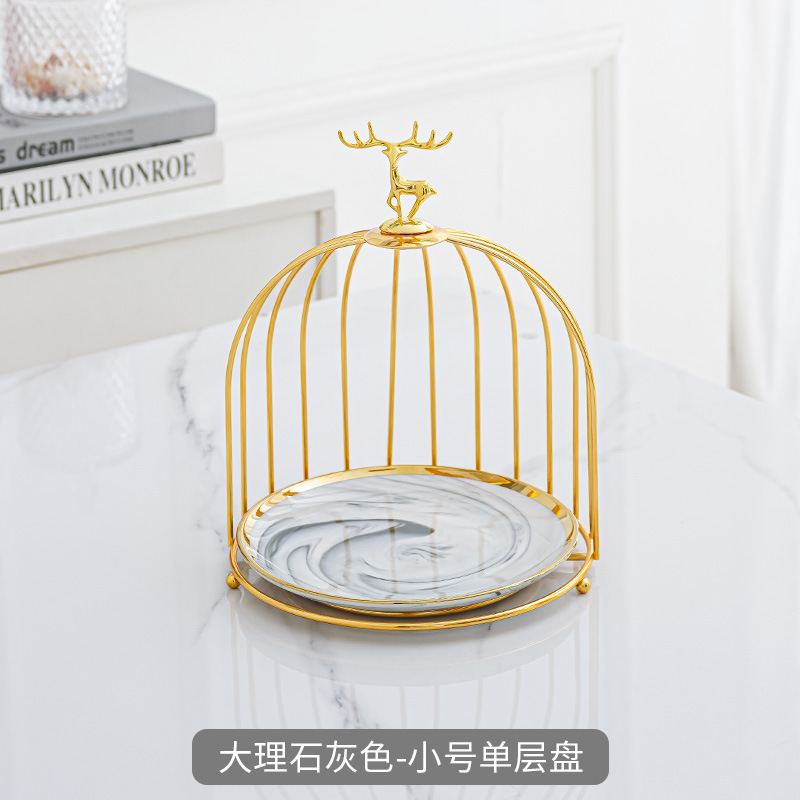 Estilo nórdico cerámica multi-capa plato de fruta sala de estar tarde té postre mesa de postre bandeja de la torta de lujo ligero soporte de exhibición