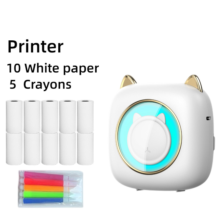 Nuevo C23 siete colores atmósfera respiración luz lámpara de escritorio mini portátil inalámbrico pregunta incorrecta impresora térmica de fotos