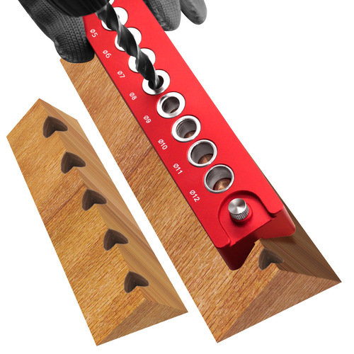 Woodworking punch positioner square wood 45 degree drilling round wood tenon punch woodworking auxiliary positioning plate puzzle