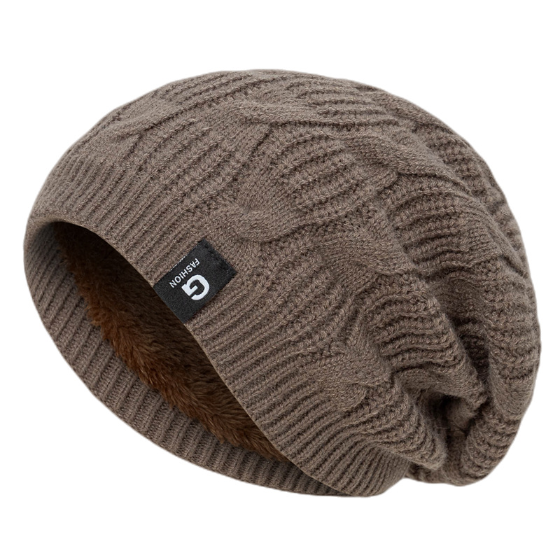 Knitted Beanie Hat For Men Warm Winter Woolen Pullover Cap_voghion.com