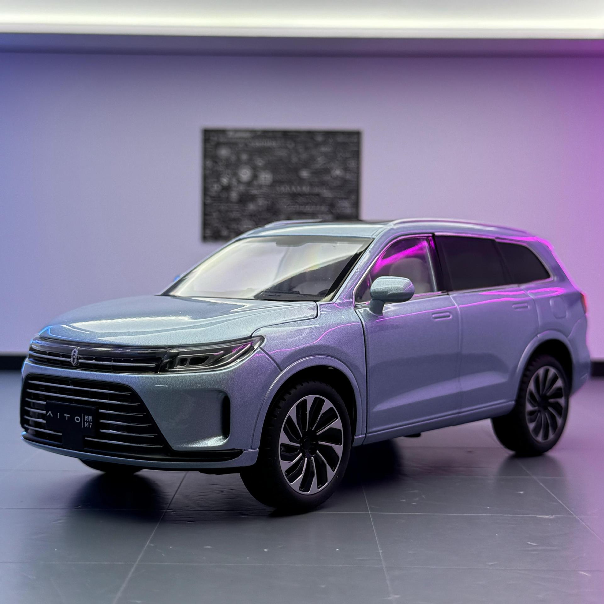 Zhiguan Alloy Car Model 1:24 Ask World M7 Sonido y luz Tack Toy Vehículo todoterreno Model Music Model Adornos al por mayor