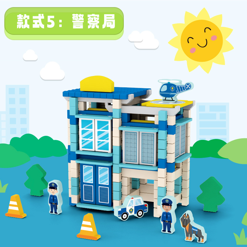 Juguetes de bloques de construcción de espiga y espiga Desarrollo de cerebros educativos para niños Nuevo edificio antiguo chino Estructura de Luban para ensamblar regalos de casa