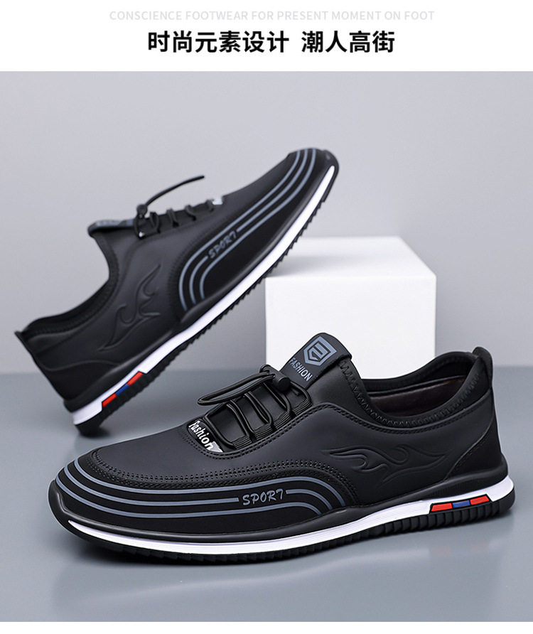 Giày nam sneaker lười thoáng khí đế mềm phong cách công sở — màu nâu, đen chi tiết 22