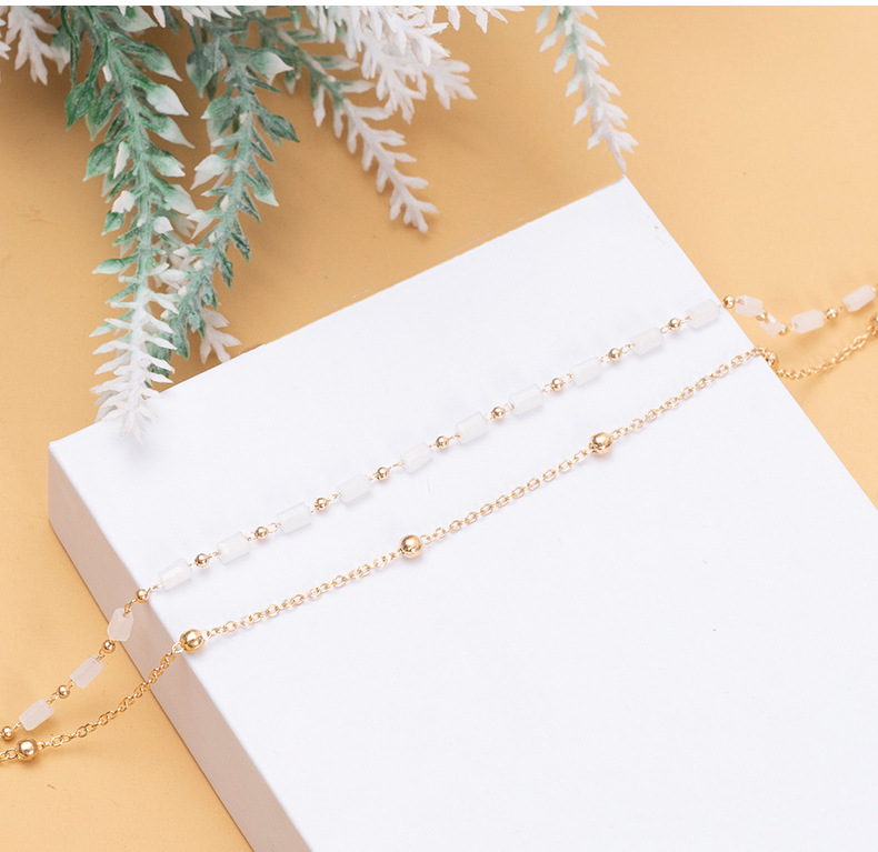 Fashion Solid Color Alloy Plating Anklet