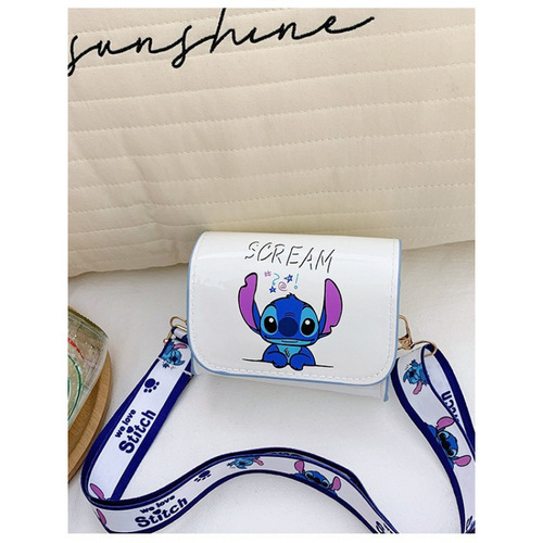 Fashionable children's single-shoulder crossbody bag PU backpack snack bag cartoon Steve Irwin baby wallet