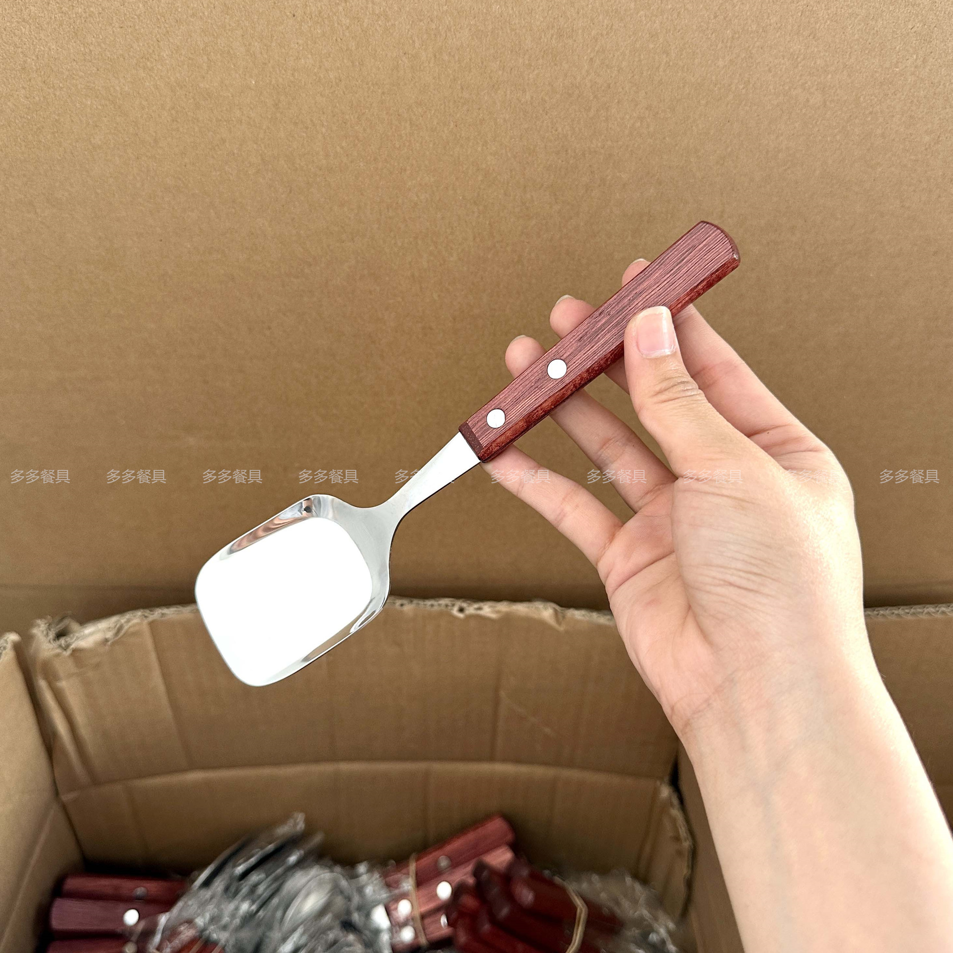 마호가니 손잡이 공용삽【304】