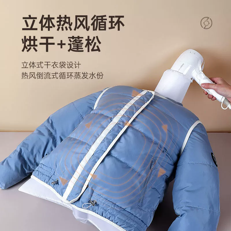 Fast hair dryer, quick dry handheld down jacket for traveling