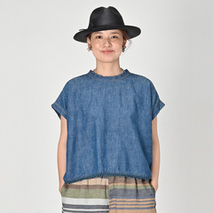 オリジナル工場直接供給外国貿易服 45R 刺繍レースデニム T ハイストリートファッションブランドウォッシュレトロベストデニムシャツ