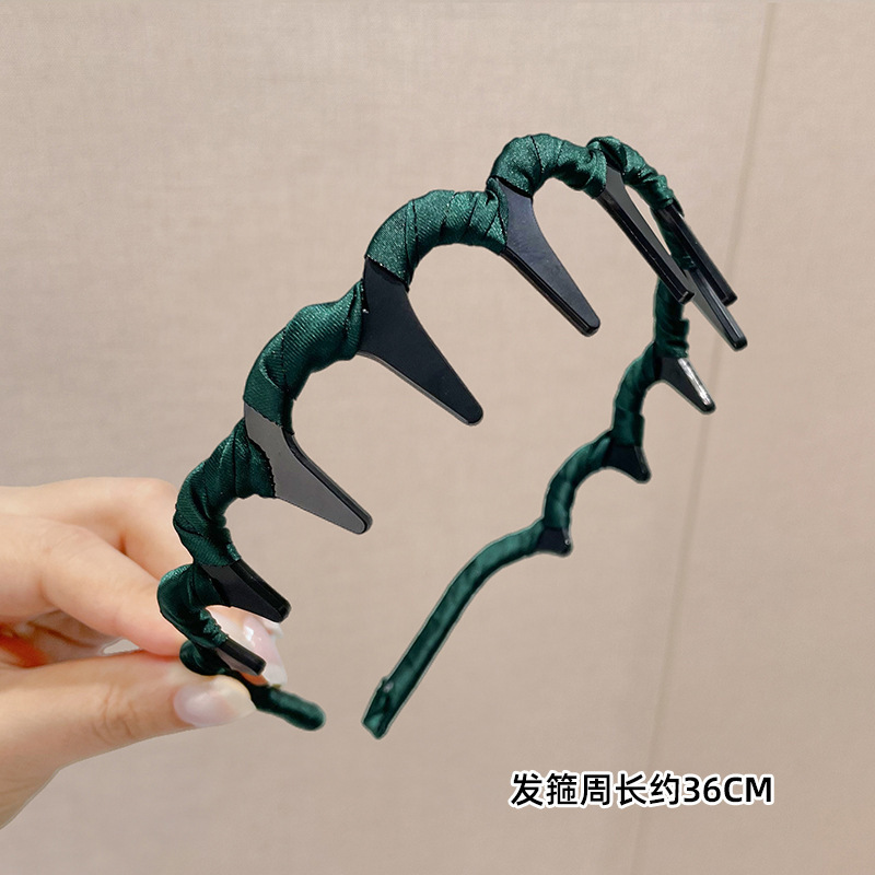 韩版波浪发箍女高颅顶洗脸带齿发卡布艺防滑碎发头箍网红2025新款|undefined